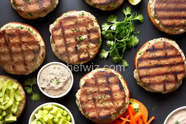 Grilled Tuna Burgers with Spicy Mayo