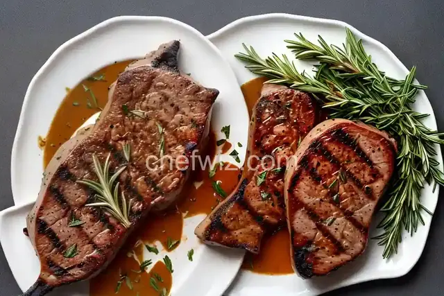 Grilled Veal Chops with Rosemary