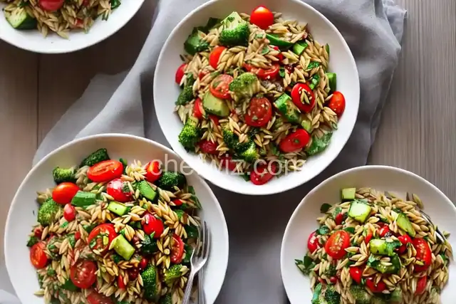 Grilled Veggie and Orzo Salad