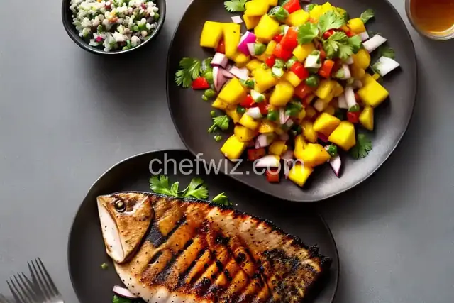 Grilled Yellowtail with Mango Salsa