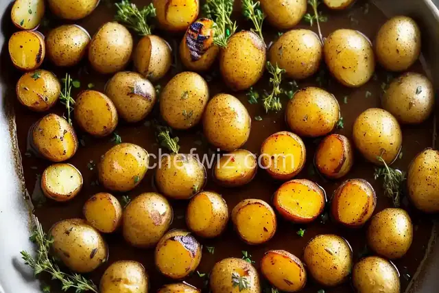 Grilled Yukon Gold Potatoes with Thyme and Garlic
