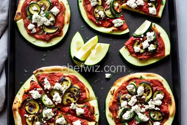 Grilled Zucchini Pizza with Goat Cheese