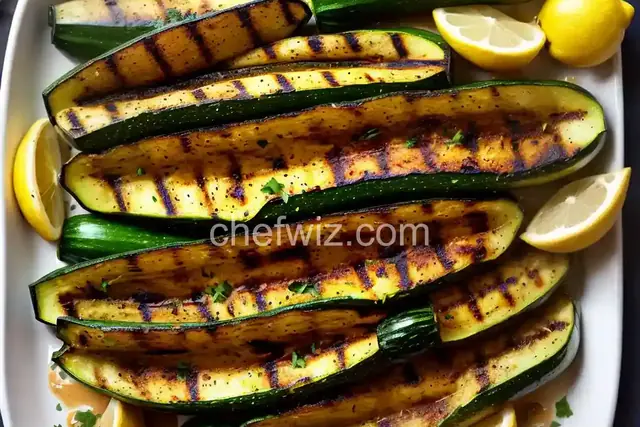 Grilled Zucchini with Garlic and Lemon Butter Baste