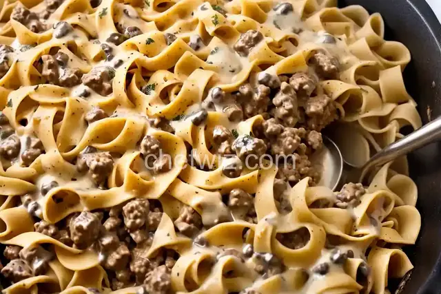 Ground Beef Stroganoff Casserole