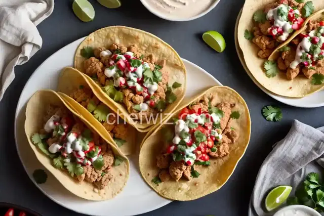 Ground Chicken Tacos with Creamy Salsa