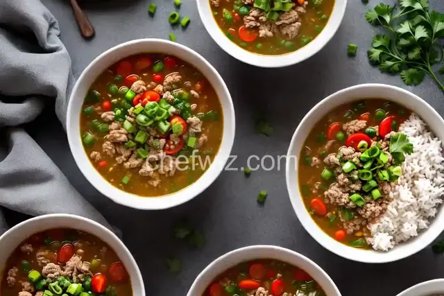 Ground Turkey Soup with White Rice