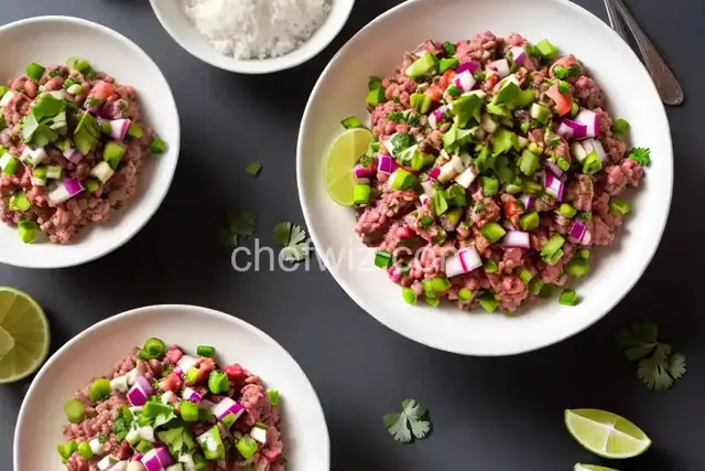 Ground beef ceviche
