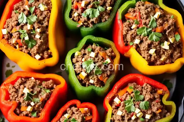 Ground beef stuffed peppers
