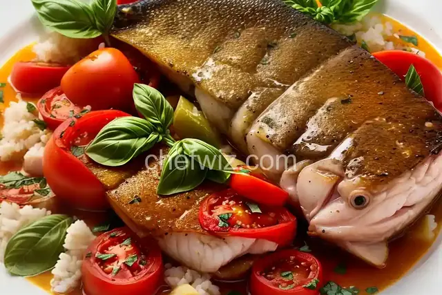 Grouper with Tomato and Basil