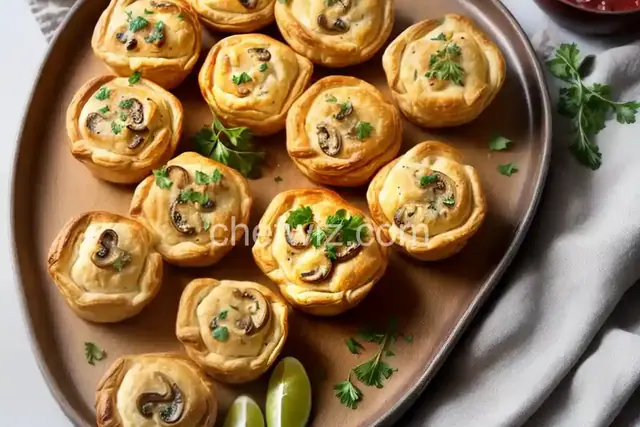 Gruyere-Mushroom Puff Pastry Bites