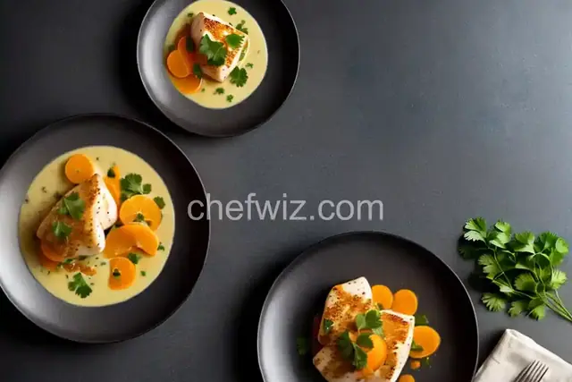 Halibut Cheeks with Ginger Orange Sauce