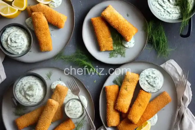 Halibut Fish Sticks with Dill-Caper Tartar Sauce