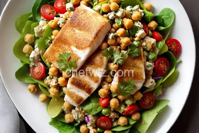 Halibut and Chickpea Salad