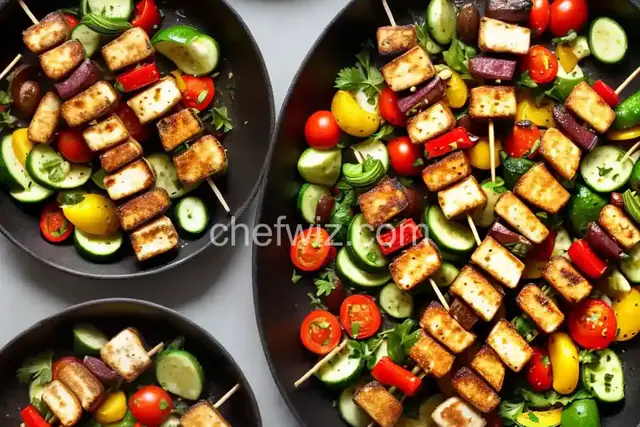 Halloumi and Vegetable Skewers Recipe