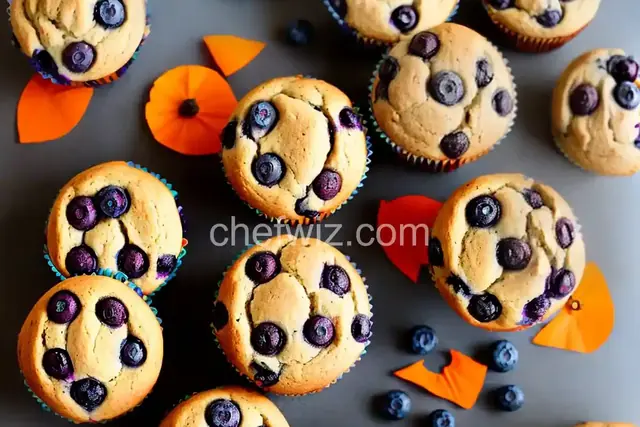 Halloween Blueberry Mummy Muffins