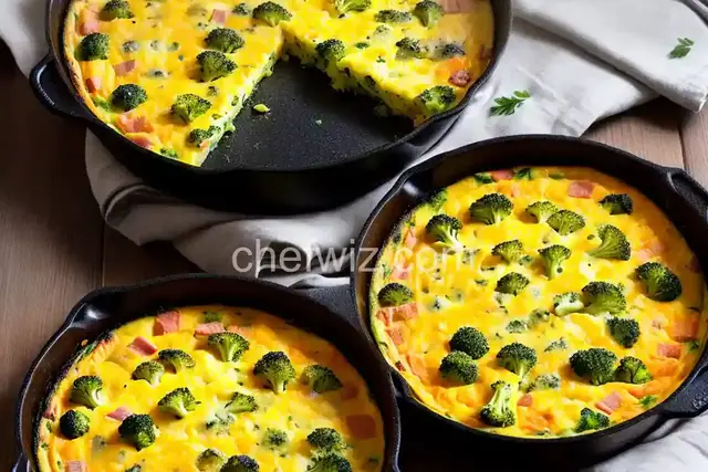Ham, Broccoli and Cheddar Frittata