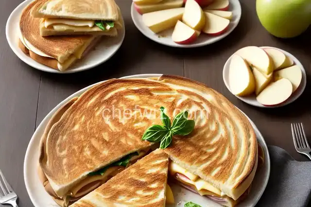 Ham, Gruyere and Apple Panini