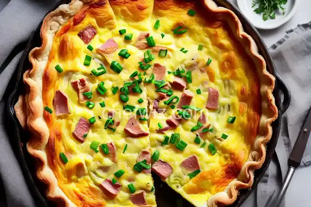 Ham, Leek and Gruyere Quiche
