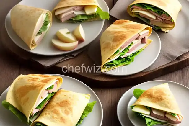 Ham, Swiss and Apple Wraps