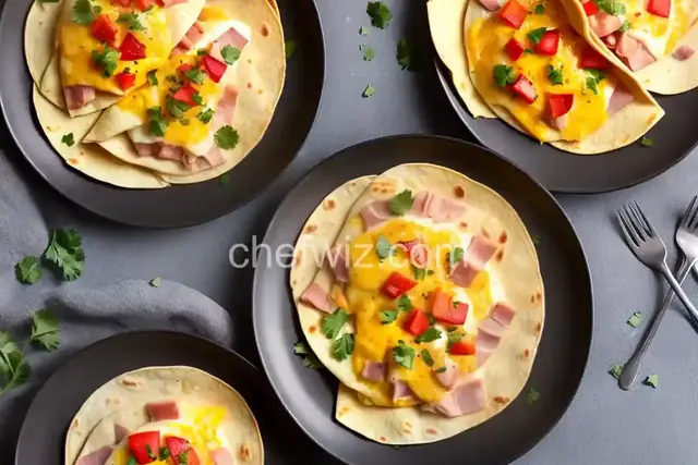 Ham and Cheese Breakfast Tortillas