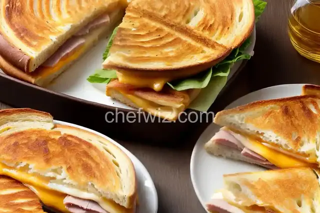 Ham and Cheese Pretzel Panini