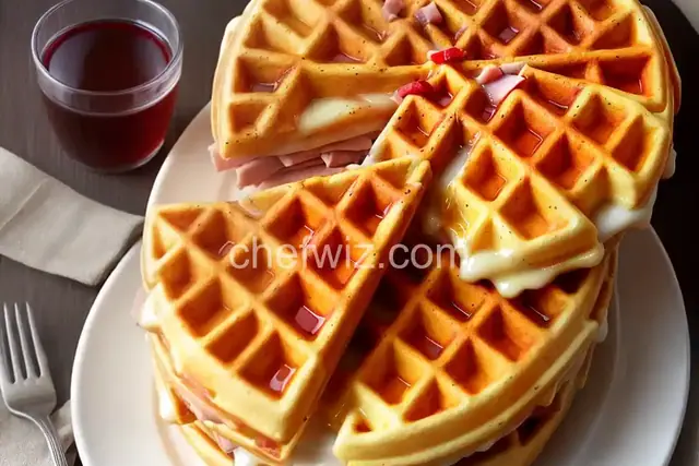 Ham-and-Cheese Waffles
