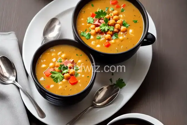 Ham and Chickpea Slow Cooker Soup