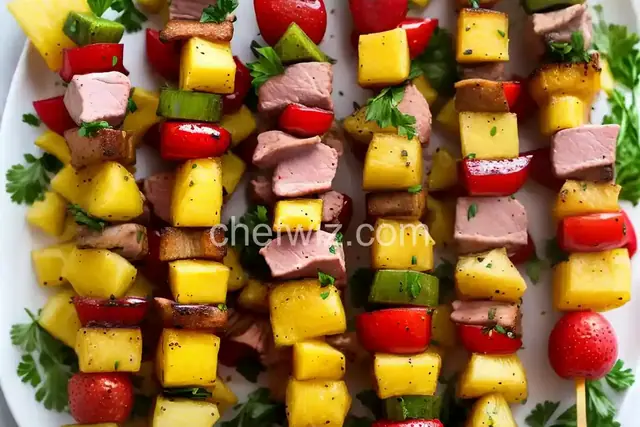 Ham and Pineapple Kabobs