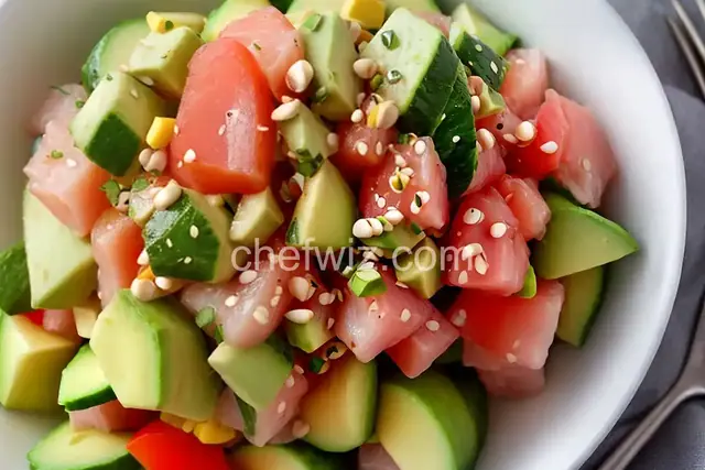 Hamachi Poke With Cucumber and Avocado Recipe