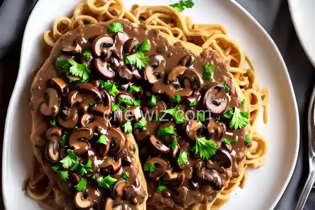 Hamburger Steaks with Creamy Mushroom Gravy