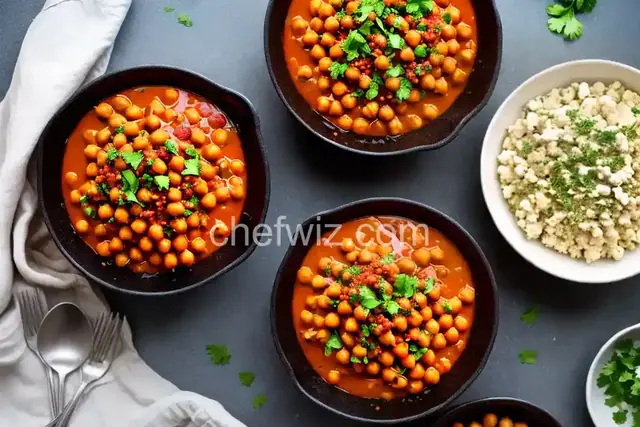 Harissa-Braised Chickpeas with Feta