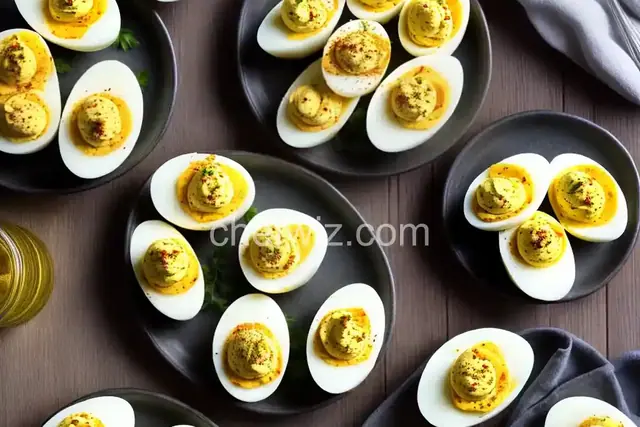 Harissa Deviled Eggs