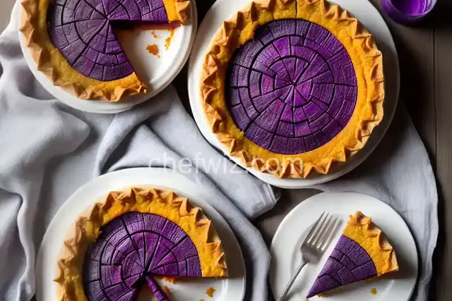 Haupia and Purple Sweet Potato Pie