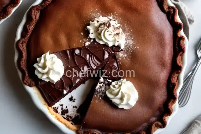 Hazelnut and Chocolate Pie with Vanilla Whipped Cream