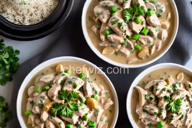 Healthier Slow Cooker Chicken Stroganoff