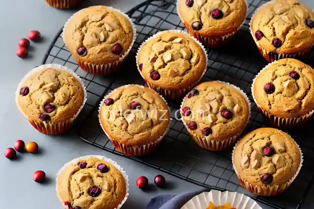 Healthy Pumpkin Cranberry Muffins