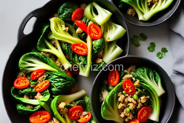 Healthy Spicy Steamed Baby Bok Choy