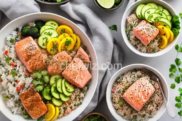 Healthy Tasty Salmon Rice Bowl