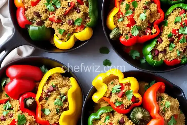 Healthy Vegetable and Couscous Stuffed Peppers