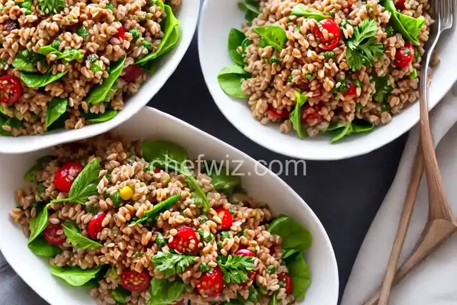 Healthy Warm Farro Salad