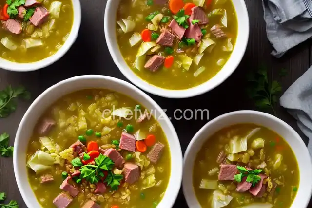 Hearty Cabbage and Ham Soup
