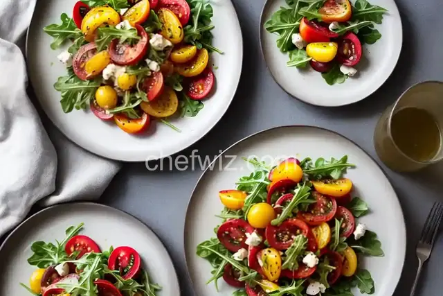 Heirloom Tomato Salad with Nectarines, Avocado, and Arugula