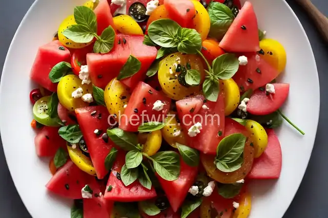Heirloom Tomato and Watermelon Salad