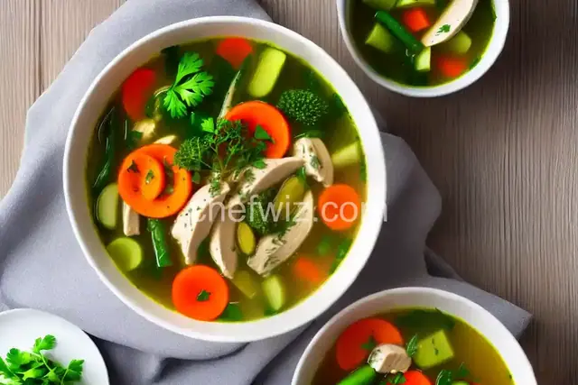 Herb Chicken Soup with Spring Vegetables