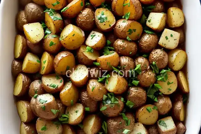 Herbed Greek Roasted Potatoes with Feta Cheese