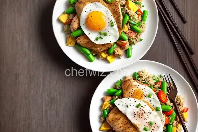 High Protein Chicken & Egg Fried Rice