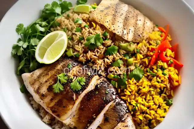 Hispanic Tilapia and Rice Bowl