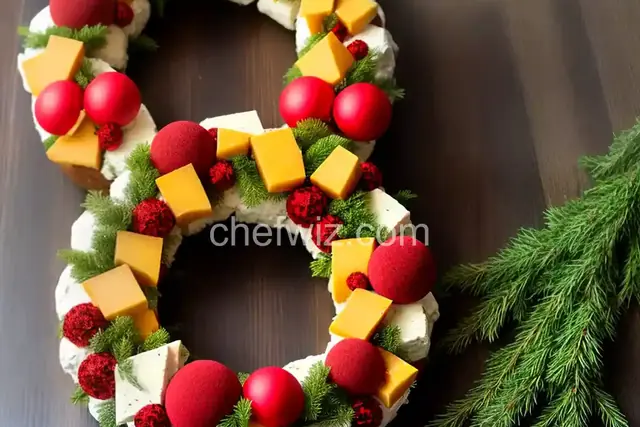 Holiday Cheese Ball Wreath