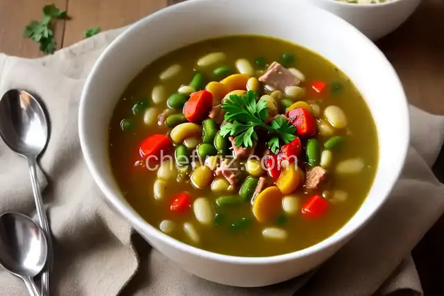 Holiday Spiral Ham and Lima Bean Soup