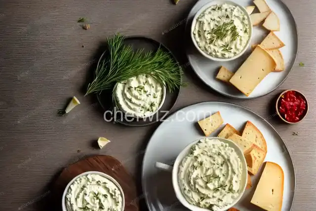 Homemade Cheese Spread With Garlic and Herbs